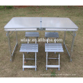 Outdoor Foldable Portable Aluminum Table And Aluminum Stools